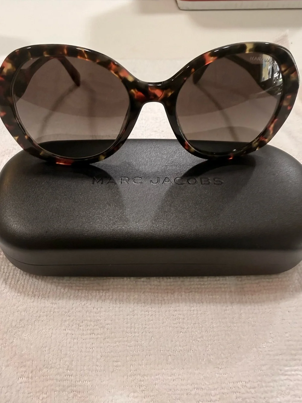 Marc Jacobs Tortoiseshell Oversized Sunglasses with Brown Lenses